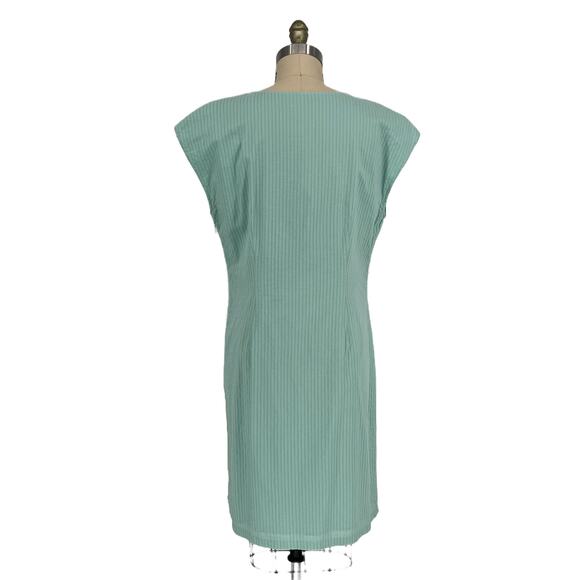Boden Striped Lace Eyelet Shift Day Dress Seafoam/Mint UK 14L US 10 Long - Picture 4 of 10